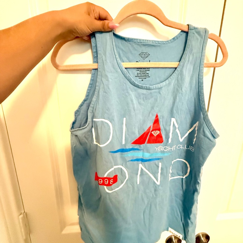 Diamond Supply Co. Light Blue Cotton Tee